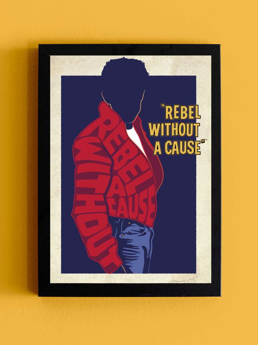 Rebel without a cause Film Poster Tablo Siyah Çerçeveli Yüksek Kalite Film Duvar Tablo