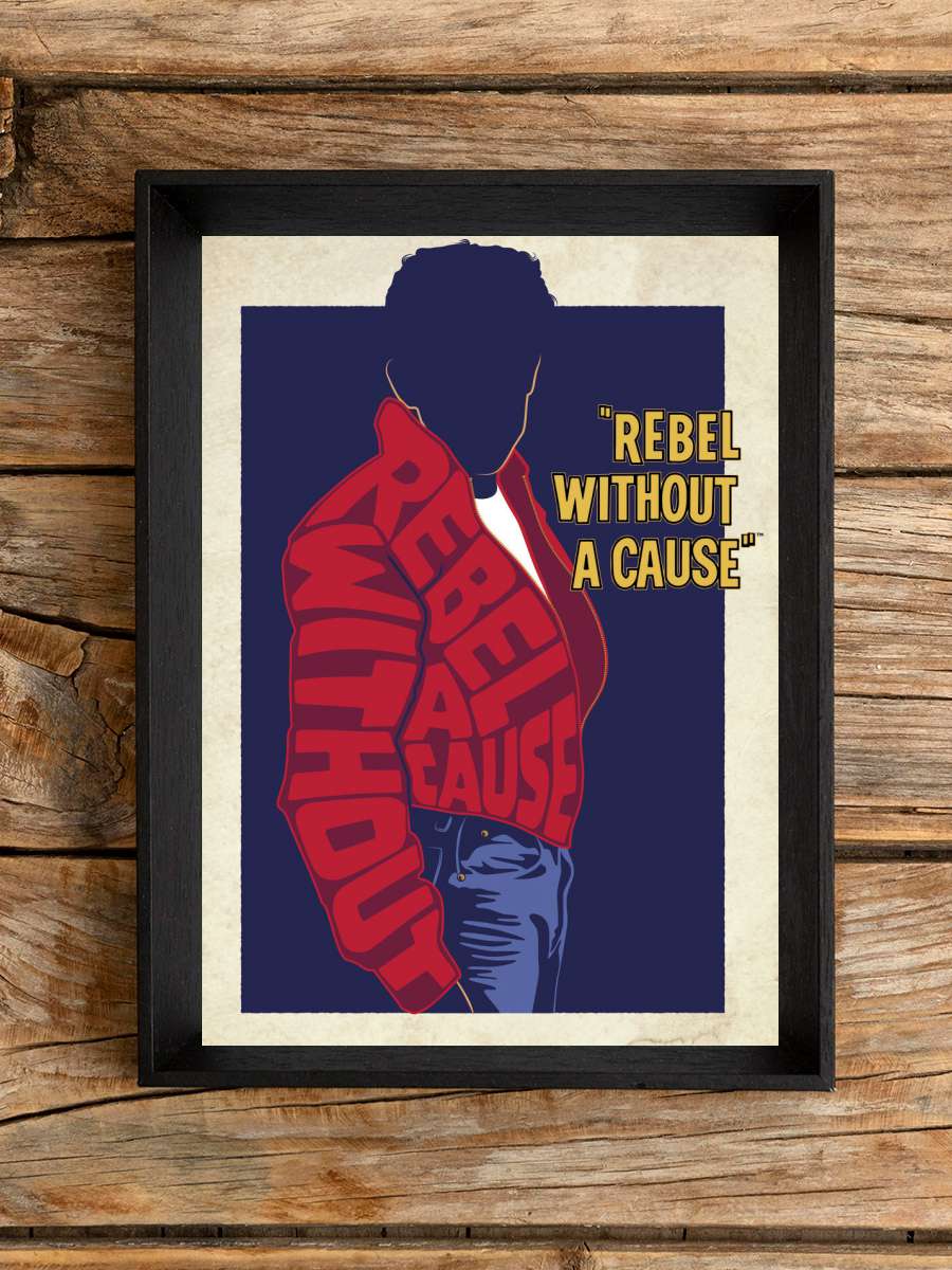 Rebel without a cause Film Poster Tablo Siyah Çerçeveli Yüksek Kalite Film Duvar Tablo