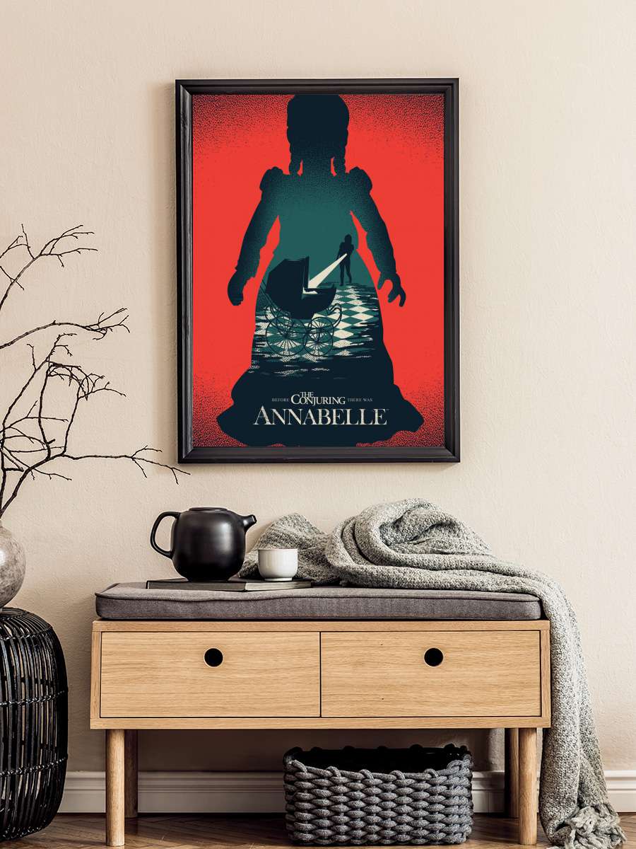 Annabelle - Evil Film Poster Tablo Siyah Çerçeveli Yüksek Kalite Film Duvar Tablo