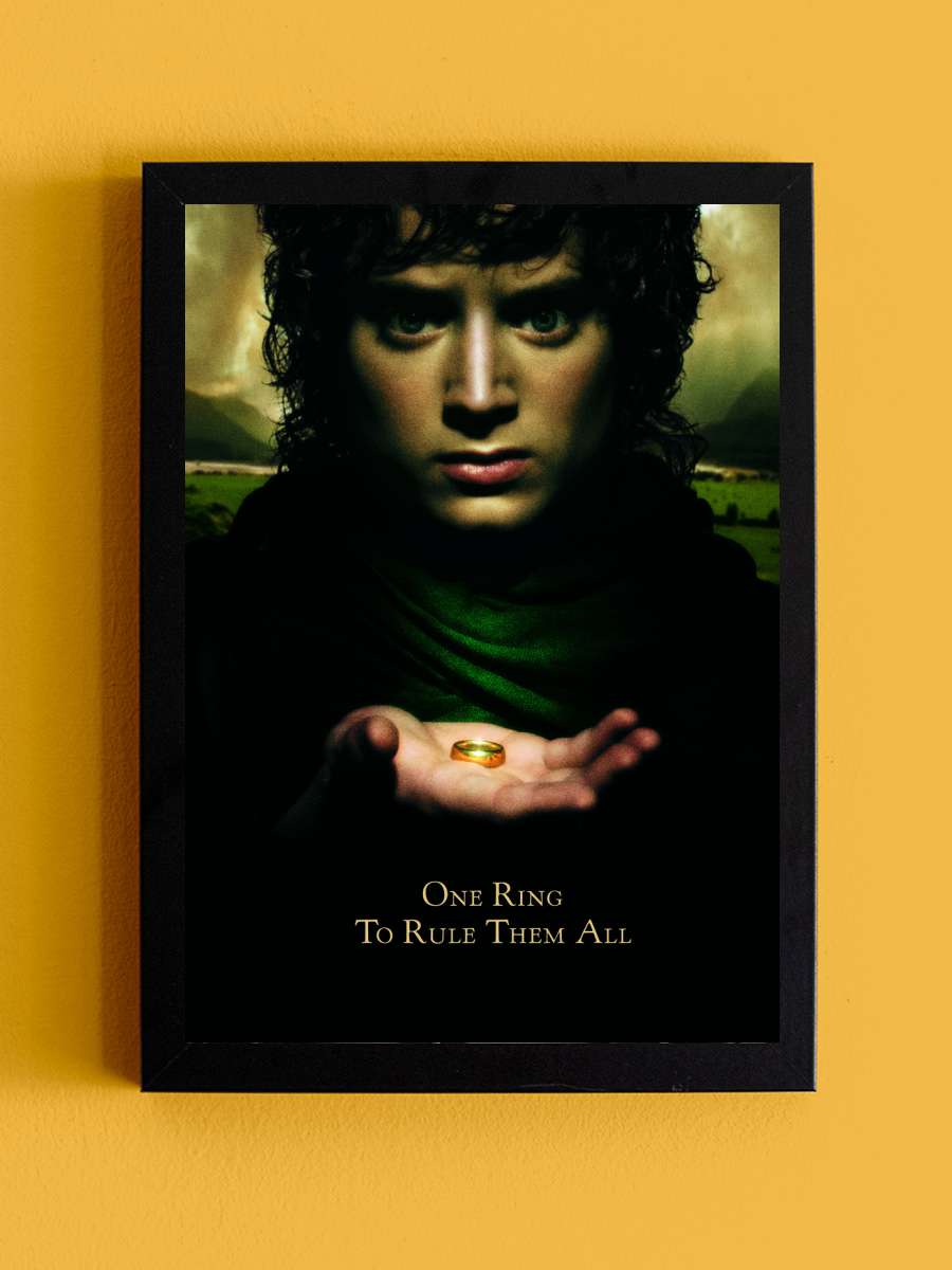 The Lord of the Rings - One… One ring to rule them all Film Poster Tablo Siyah Çerçeveli Yüksek Kalite Film Duvar Tablo