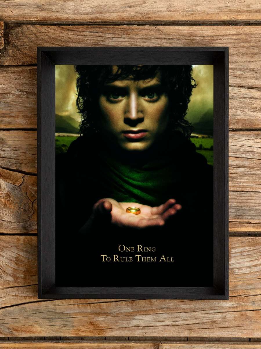 The Lord of the Rings - One… One ring to rule them all Film Poster Tablo Siyah Çerçeveli Yüksek Kalite Film Duvar Tablo