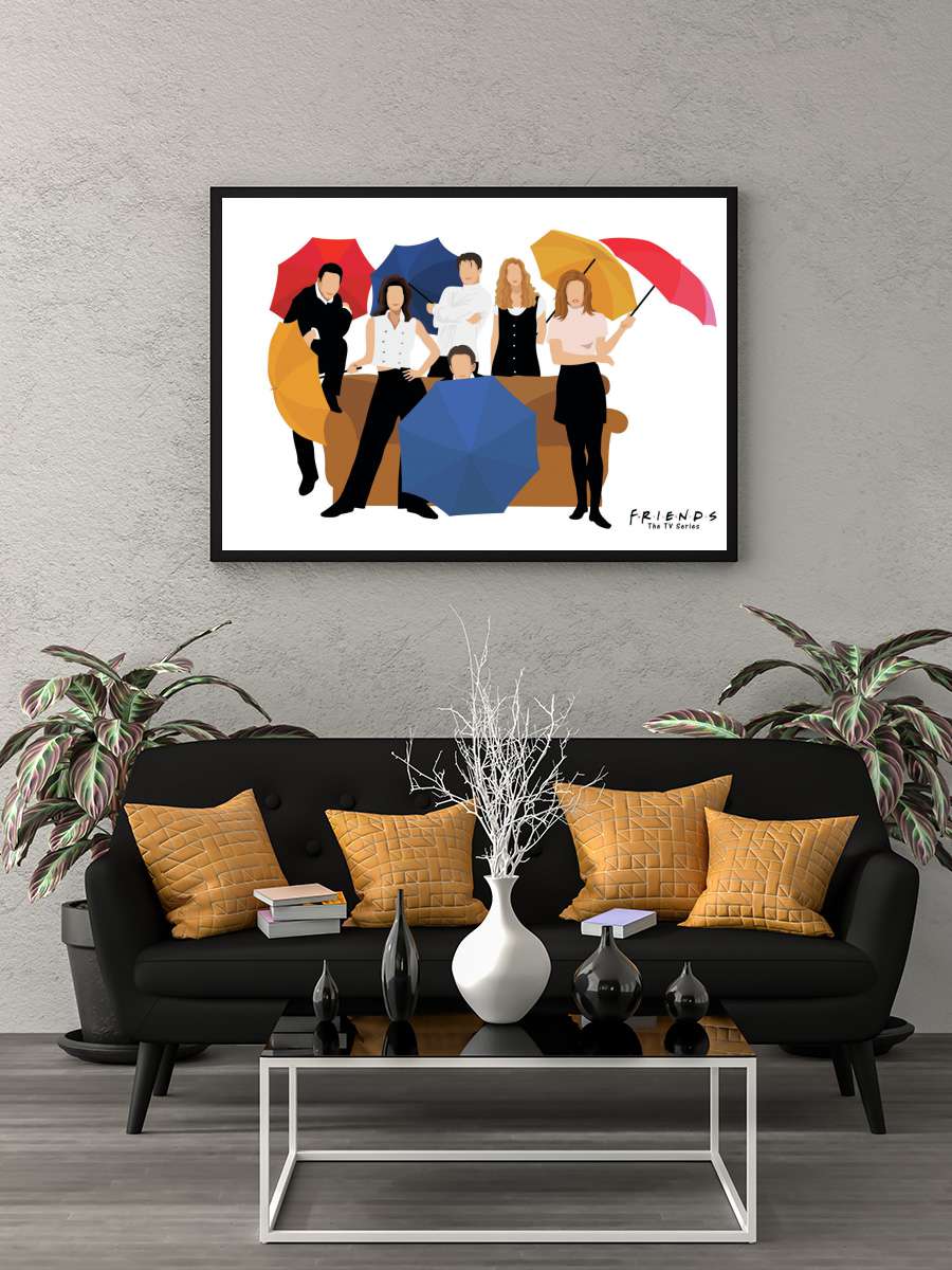 Friends - 1994 Film Poster Tablo Siyah Çerçeveli Yüksek Kalite Film Duvar Tablo