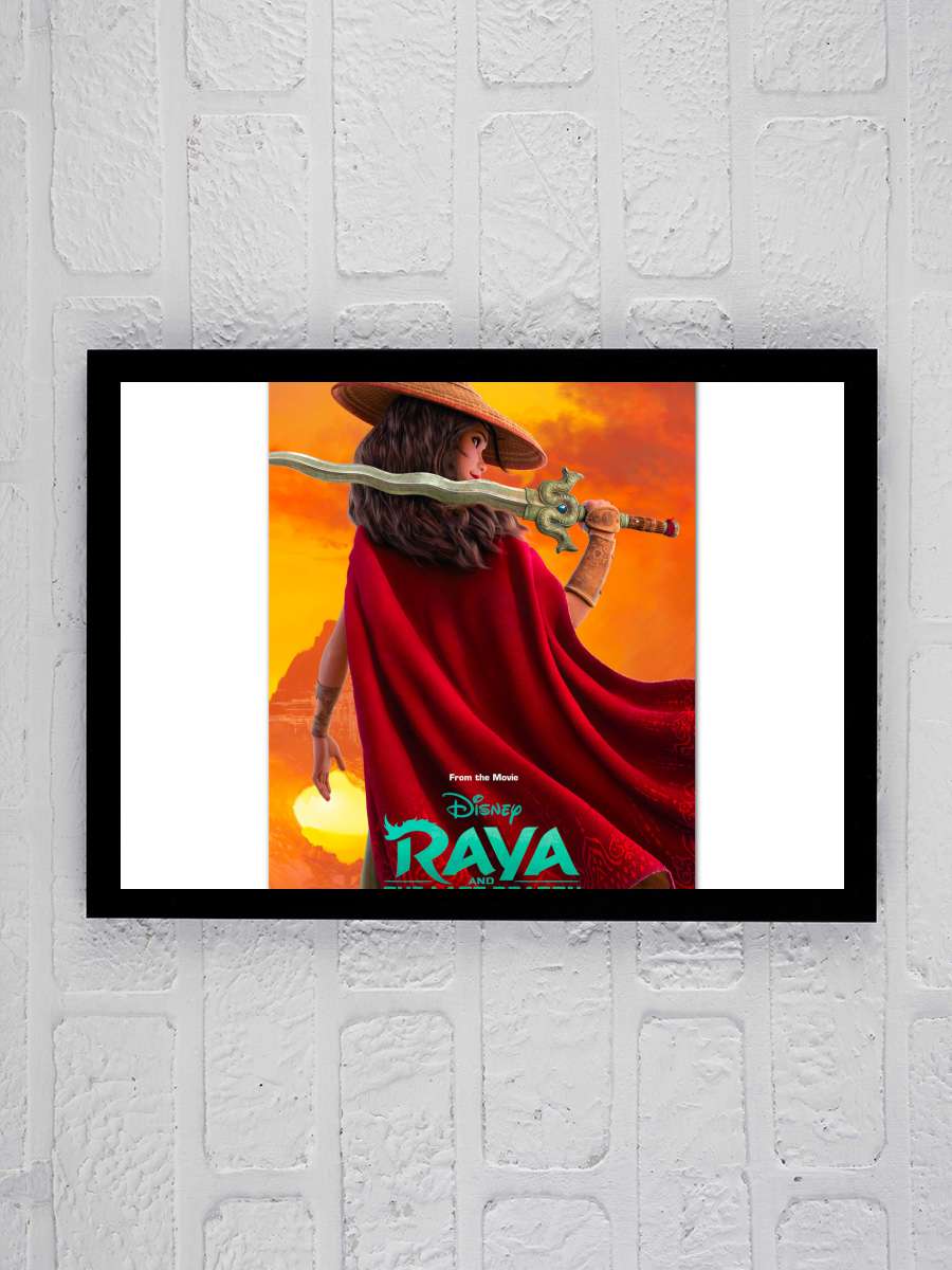 Raya and the Last Dragon Film Poster Tablo Siyah Çerçeveli Yüksek Kalite Film Duvar Tablo