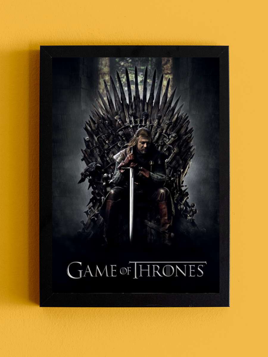 Game of Thrones - Season 1 Key art Film Poster Tablo Siyah Çerçeveli Yüksek Kalite Film Duvar Tablo