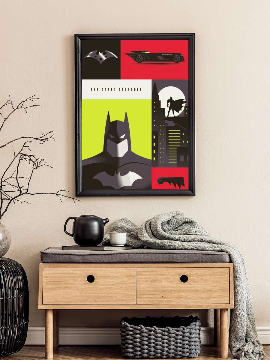 Batman - The caped crusader Film Poster Tablo Siyah Çerçeveli Yüksek Kalite Film Duvar Tablo