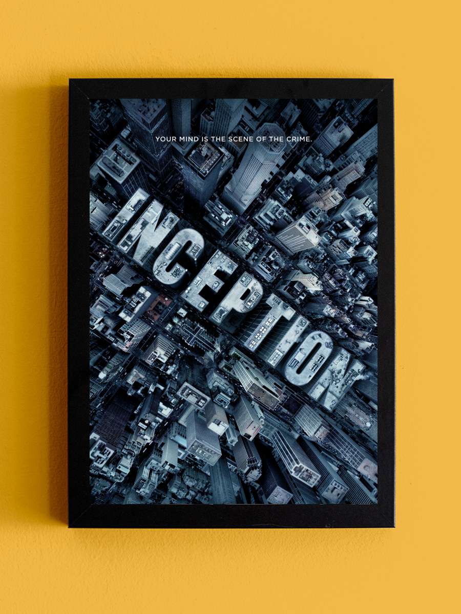 Inception - In dream Film Poster Tablo Siyah Çerçeveli Yüksek Kalite Film Duvar Tablo