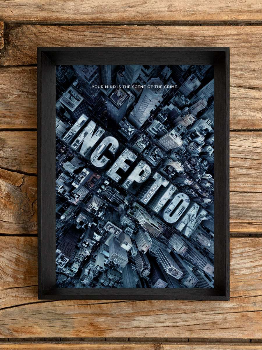 Inception - In dream Film Poster Tablo Siyah Çerçeveli Yüksek Kalite Film Duvar Tablo