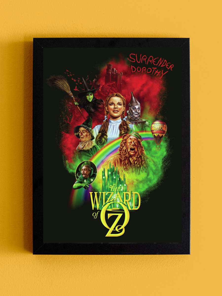 The Wizard of Oz - Dorothy Film Poster Tablo Siyah Çerçeveli Yüksek Kalite Film Duvar Tablo