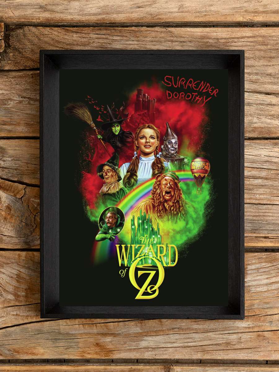 The Wizard of Oz - Dorothy Film Poster Tablo Siyah Çerçeveli Yüksek Kalite Film Duvar Tablo