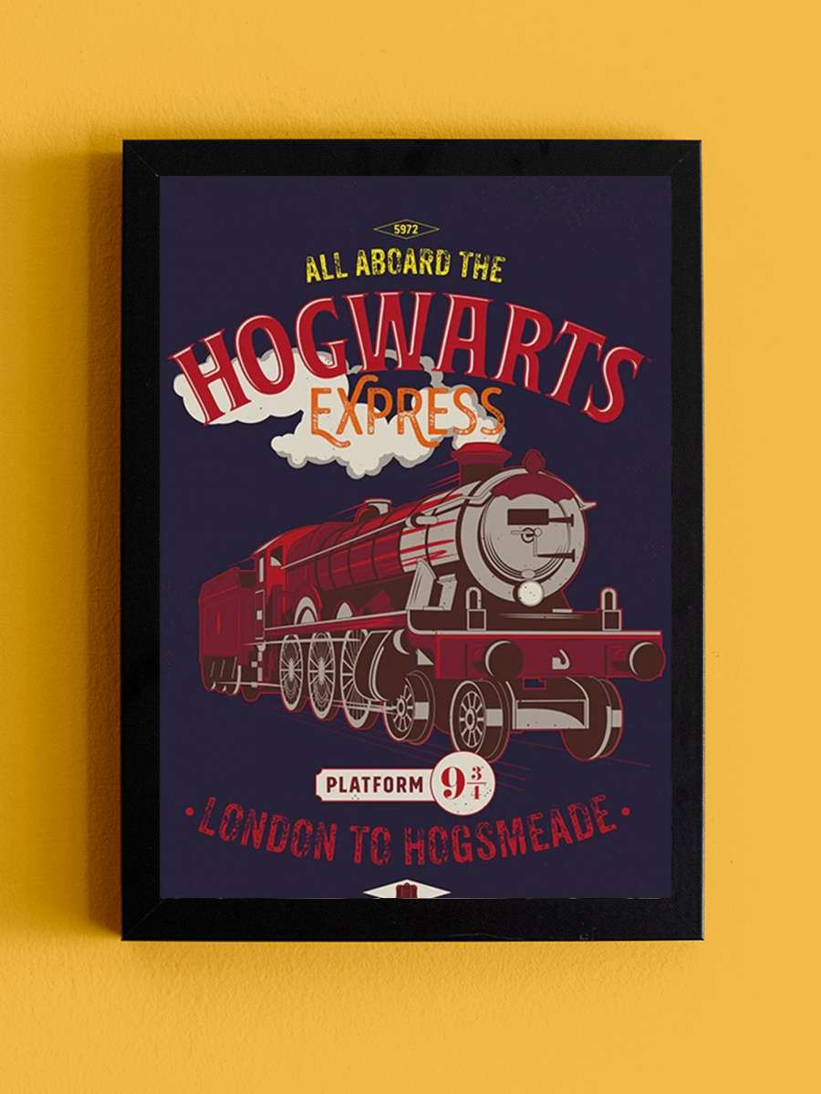 Harry Potter - Hogwarts Express Film Poster Tablo Siyah Çerçeveli Yüksek Kalite Film Duvar Tablo