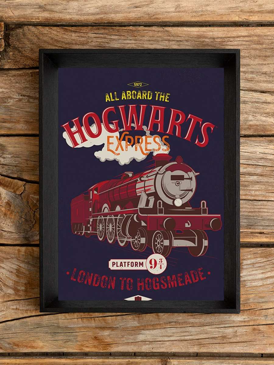 Harry Potter - Hogwarts Express Film Poster Tablo Siyah Çerçeveli Yüksek Kalite Film Duvar Tablo