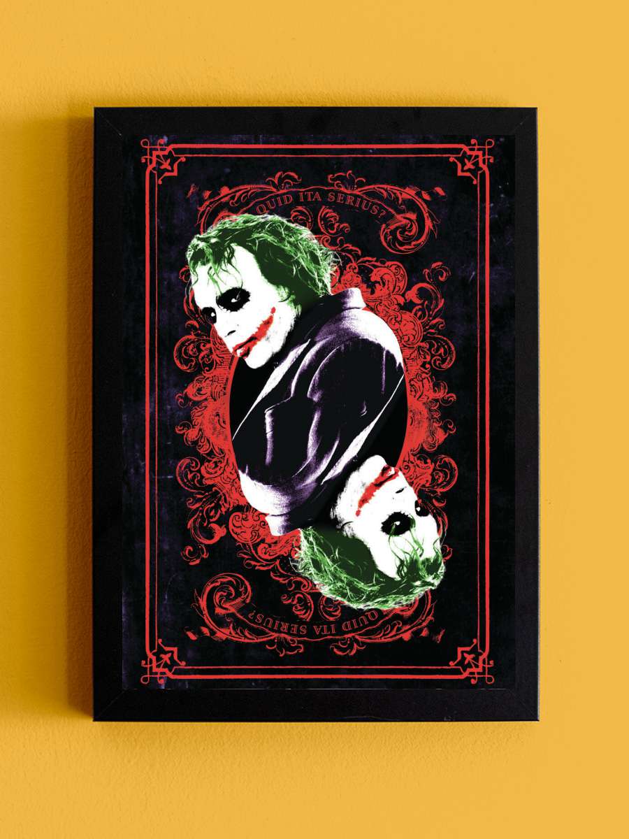 The Dark Knight Trilogy - Joker… Joker Card Film Poster Tablo Siyah Çerçeveli Yüksek Kalite Film Duvar Tablo