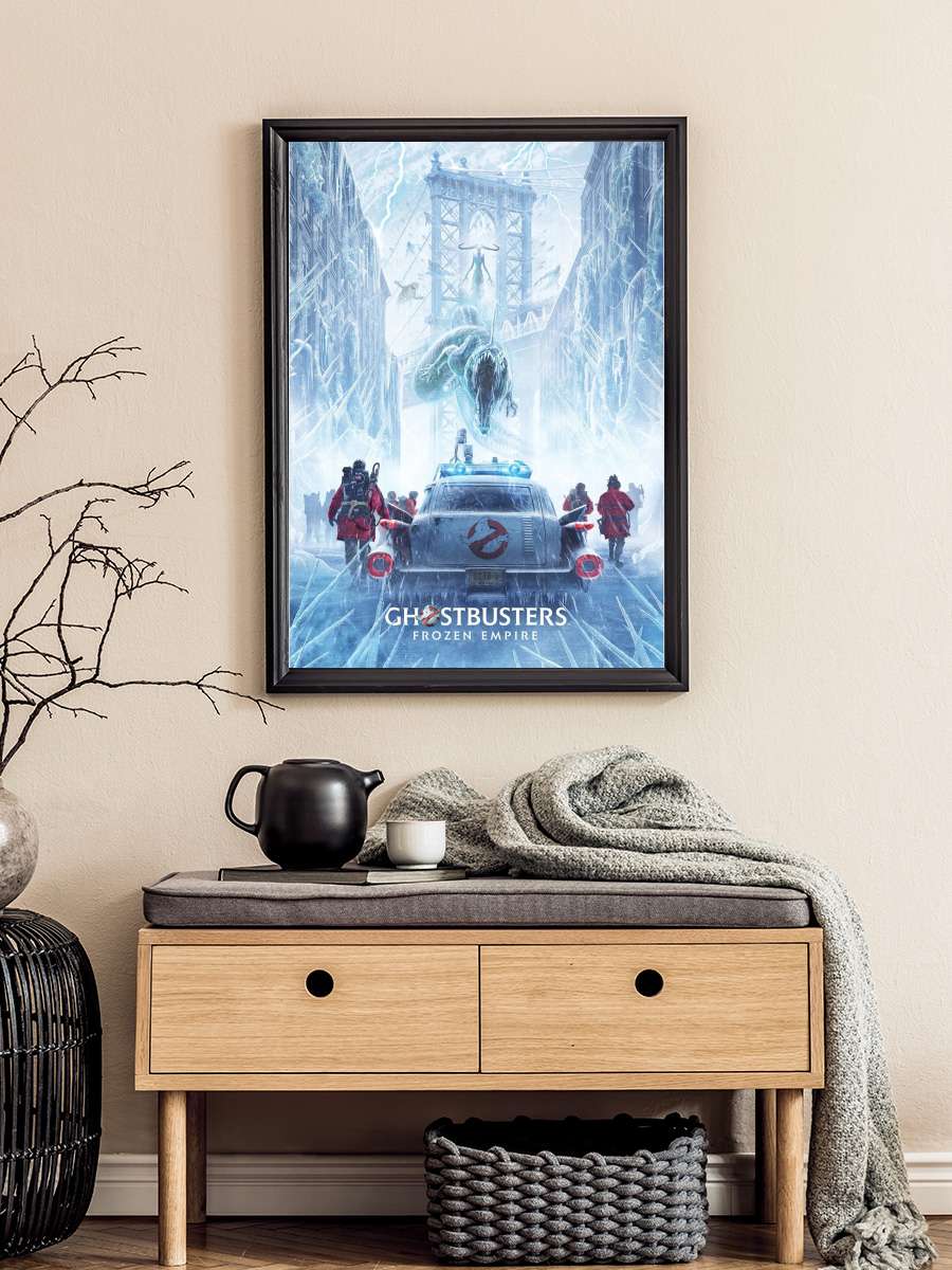 Ghostbusters: Frozen Empire - One Sheet Film Poster Tablo Siyah Çerçeveli Yüksek Kalite Film Duvar Tablo