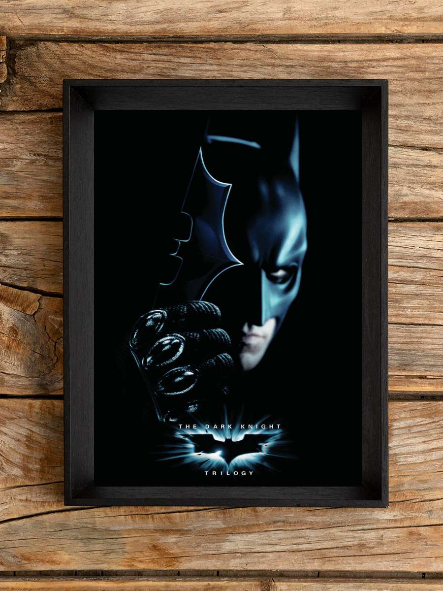 The Dark Knight Trilogy - Batman Film Poster Tablo Siyah Çerçeveli Yüksek Kalite Film Duvar Tablo