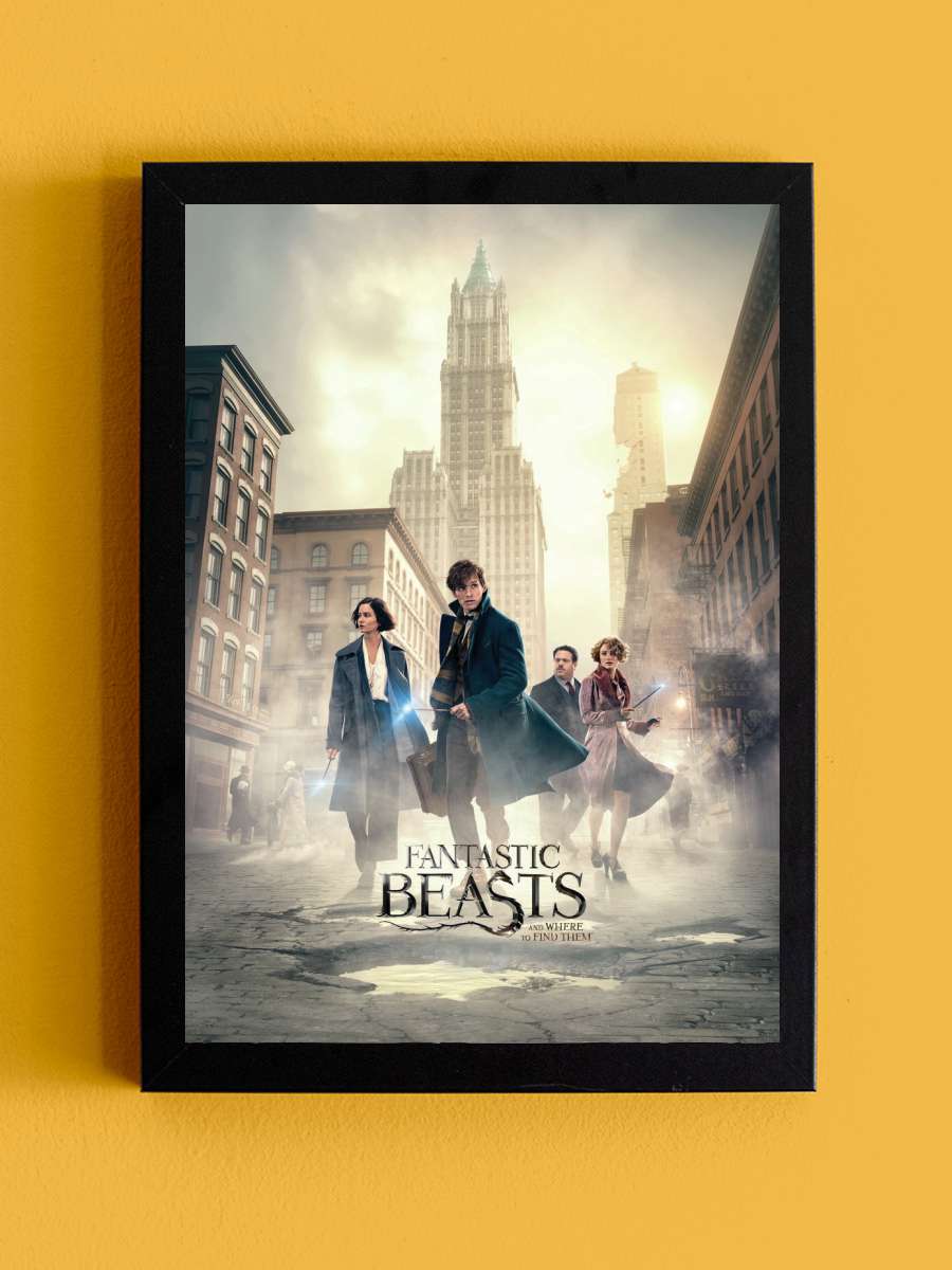 Fantastic Beasts Film Poster Tablo Siyah Çerçeveli Yüksek Kalite Film Duvar Tablo