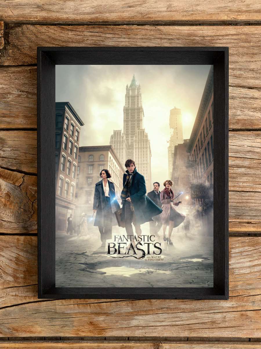 Fantastic Beasts Film Poster Tablo Siyah Çerçeveli Yüksek Kalite Film Duvar Tablo