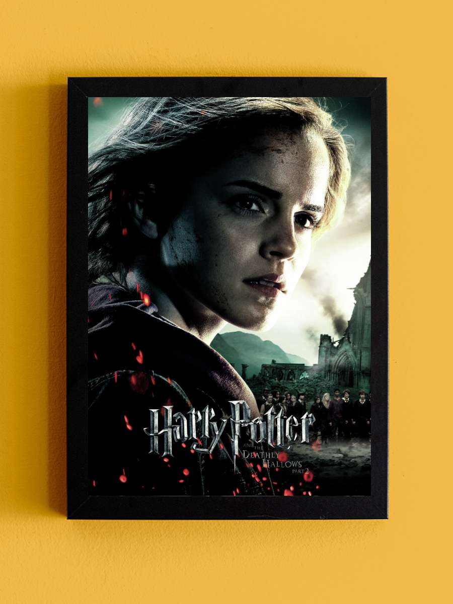 Hermione Granger - Deathly… Deathly Hallows Film Poster Tablo Siyah Çerçeveli Yüksek Kalite Film Duvar Tablo