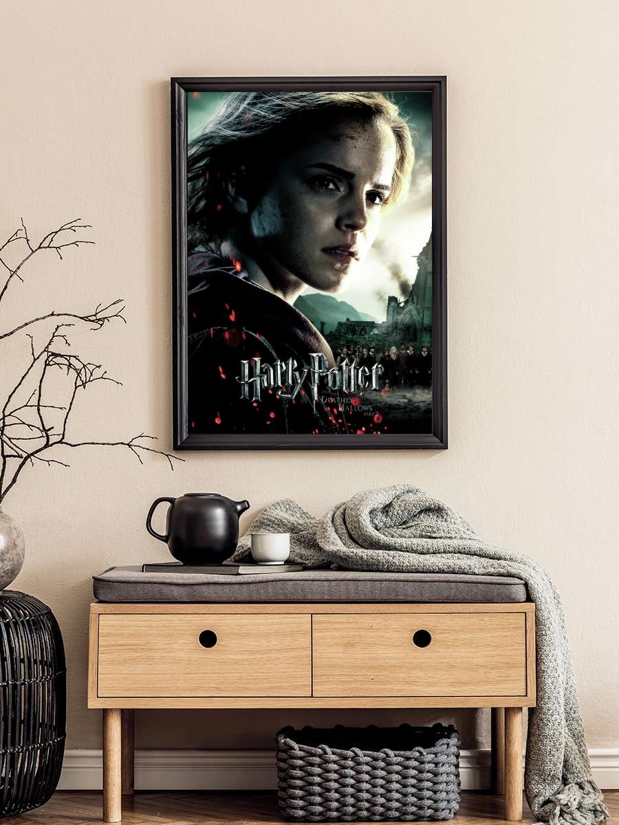 Hermione Granger - Deathly… Deathly Hallows Film Poster Tablo Siyah Çerçeveli Yüksek Kalite Film Duvar Tablo