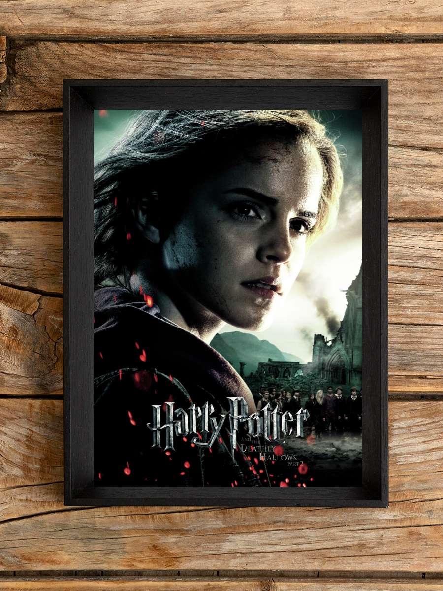 Hermione Granger - Deathly… Deathly Hallows Film Poster Tablo Siyah Çerçeveli Yüksek Kalite Film Duvar Tablo