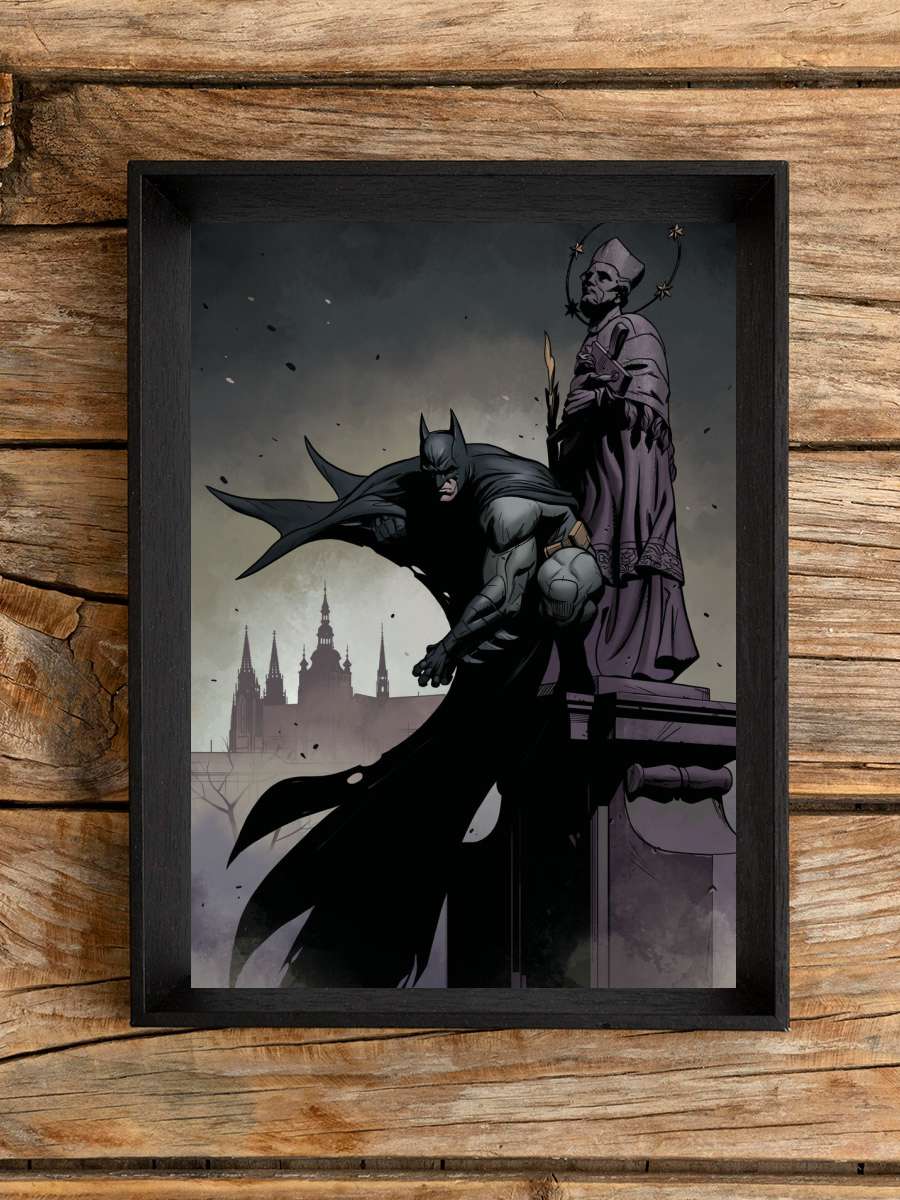 Batman - Prague, Czech republic Film Poster Tablo Siyah Çerçeveli Yüksek Kalite Film Duvar Tablo