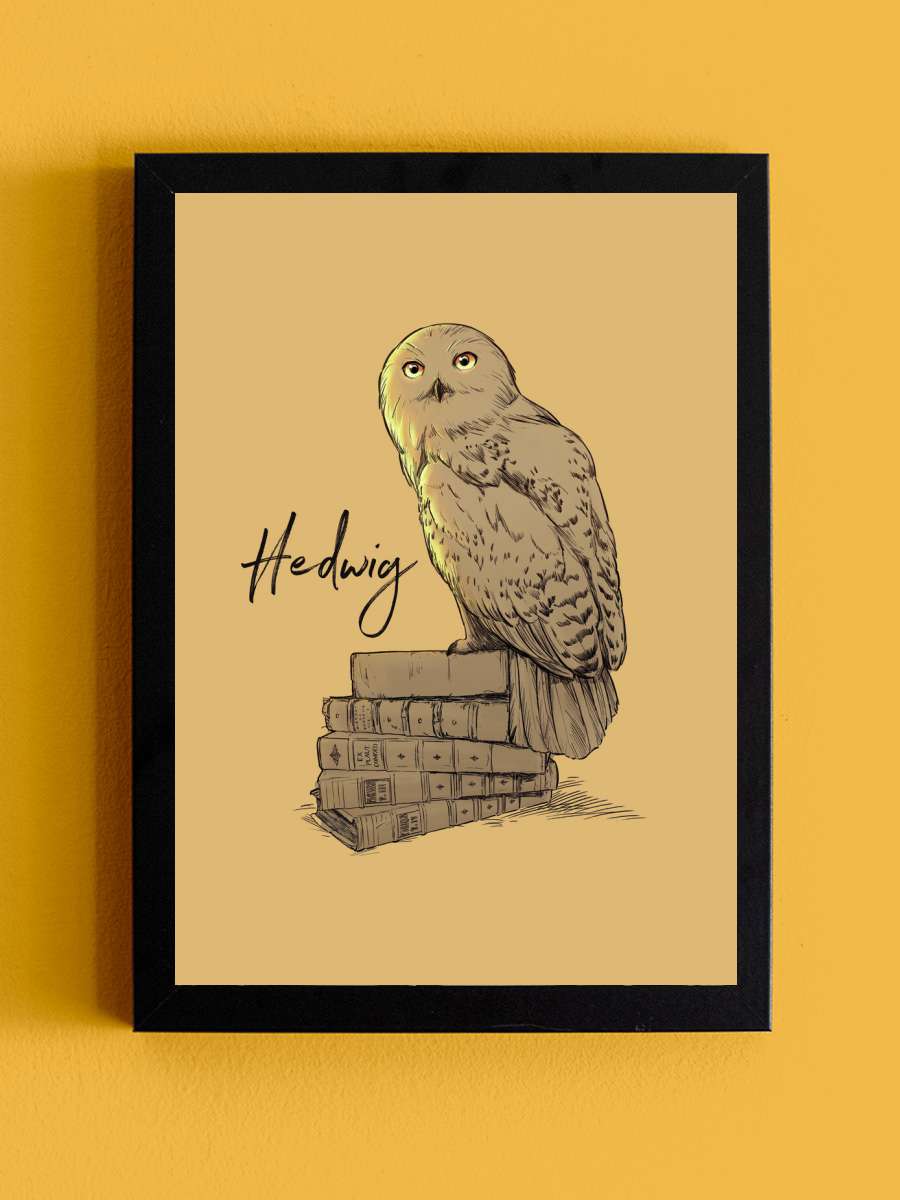 Harry Potter - Hedwig Film Poster Tablo Siyah Çerçeveli Yüksek Kalite Film Duvar Tablo