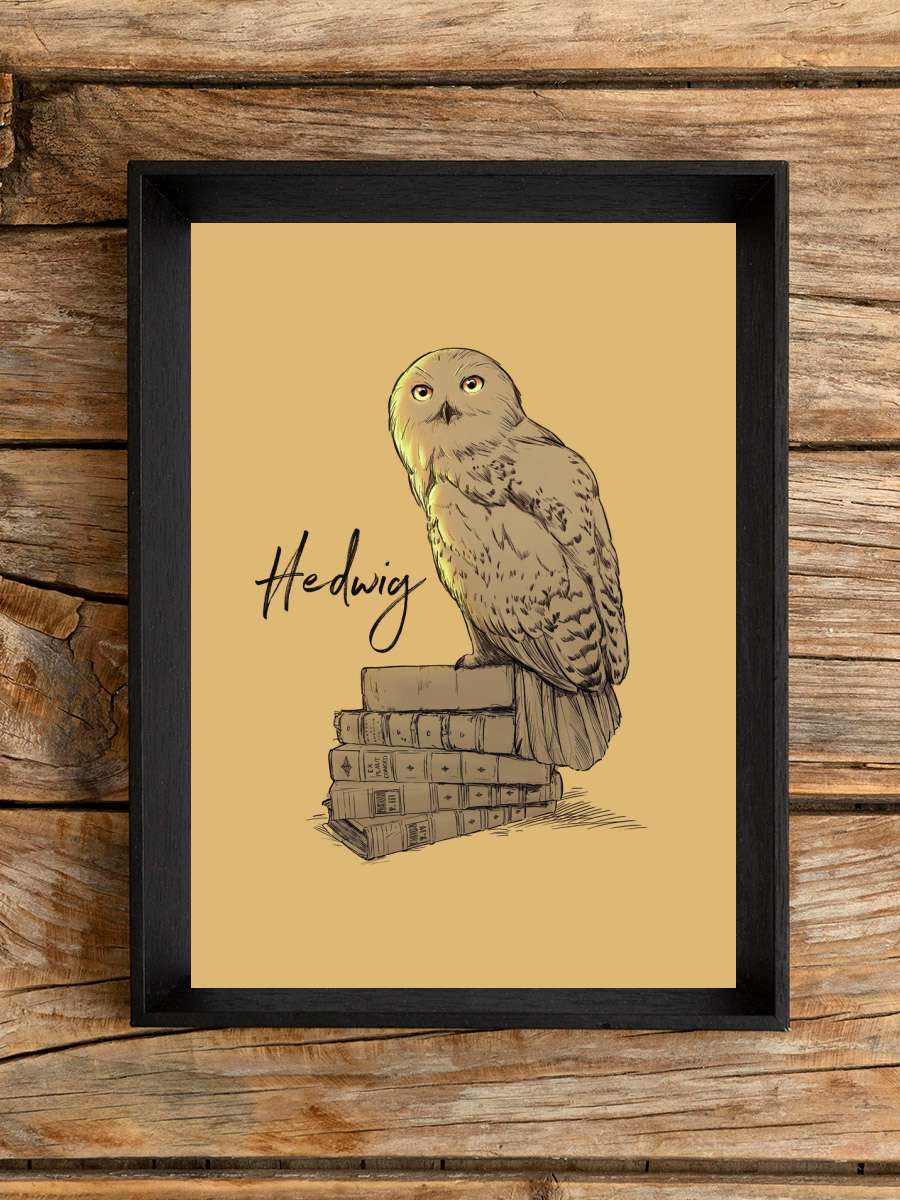 Harry Potter - Hedwig Film Poster Tablo Siyah Çerçeveli Yüksek Kalite Film Duvar Tablo