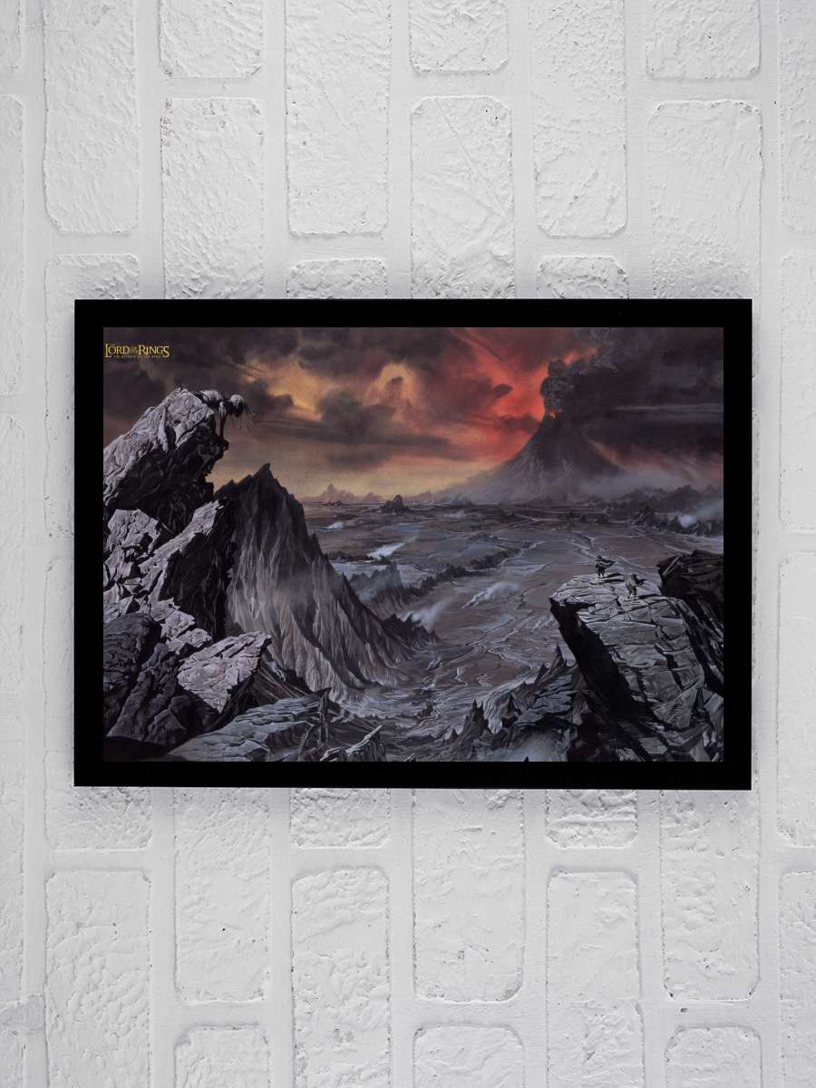 The Lord of the Rings - Mordor Film Poster Tablo Siyah Çerçeveli Yüksek Kalite Film Duvar Tablo