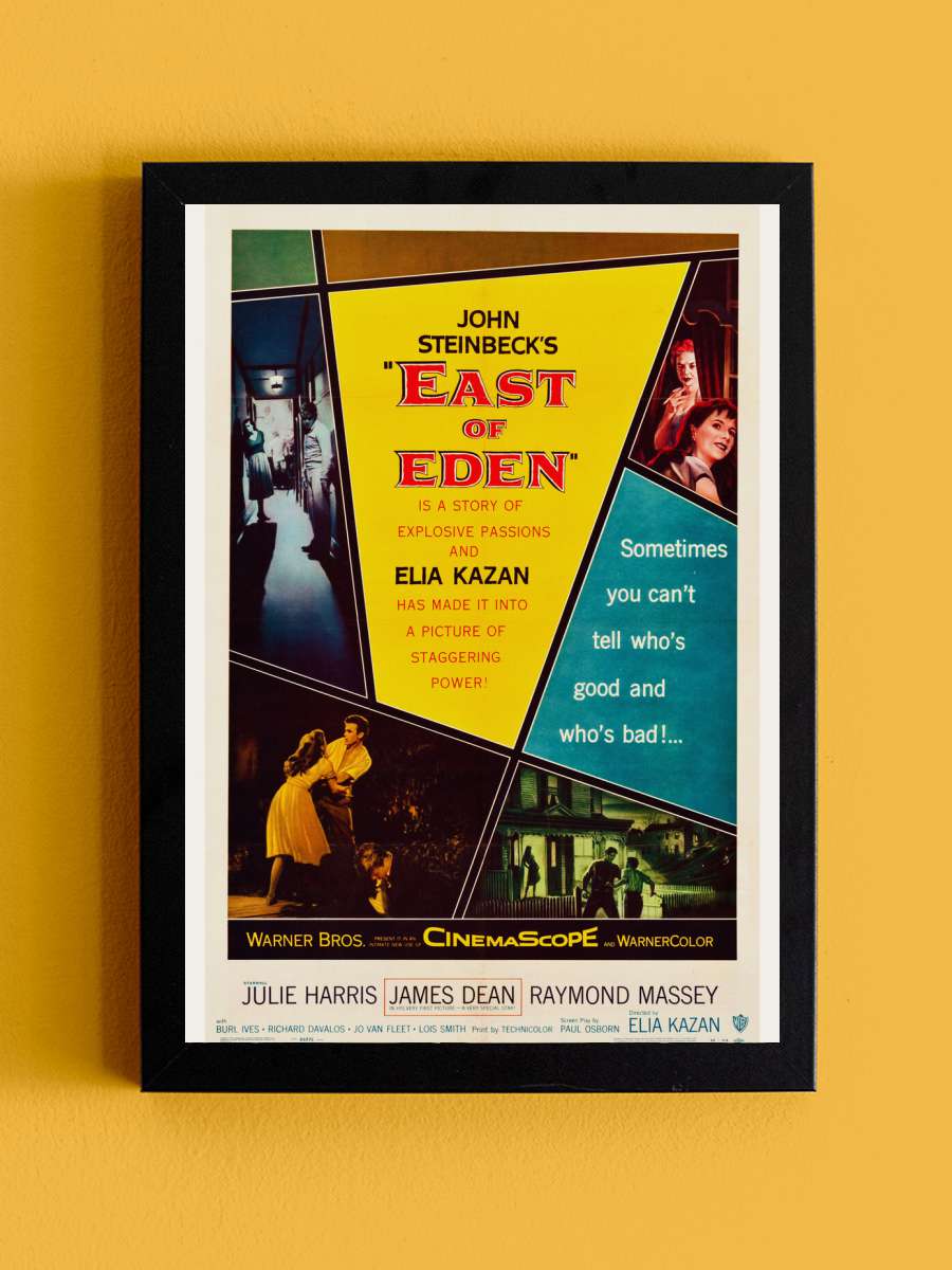 East of Eden / James Dean … (Retro Cinema Movie Poster) Film Poster Tablo Siyah Çerçeveli Yüksek Kalite Film Duvar Tablo