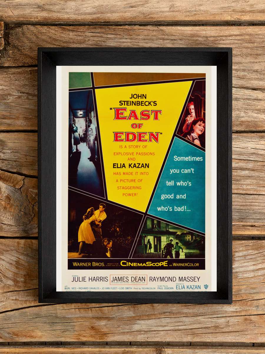 East of Eden / James Dean … (Retro Cinema Movie Poster) Film Poster Tablo Siyah Çerçeveli Yüksek Kalite Film Duvar Tablo