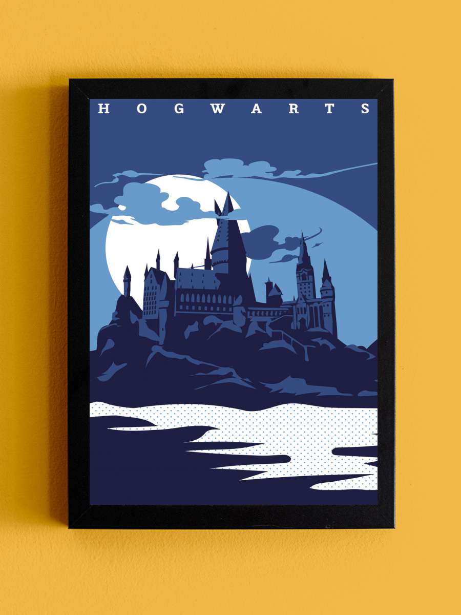 Harry Potter - Hogwarts Film Poster Tablo Siyah Çerçeveli Yüksek Kalite Film Duvar Tablo