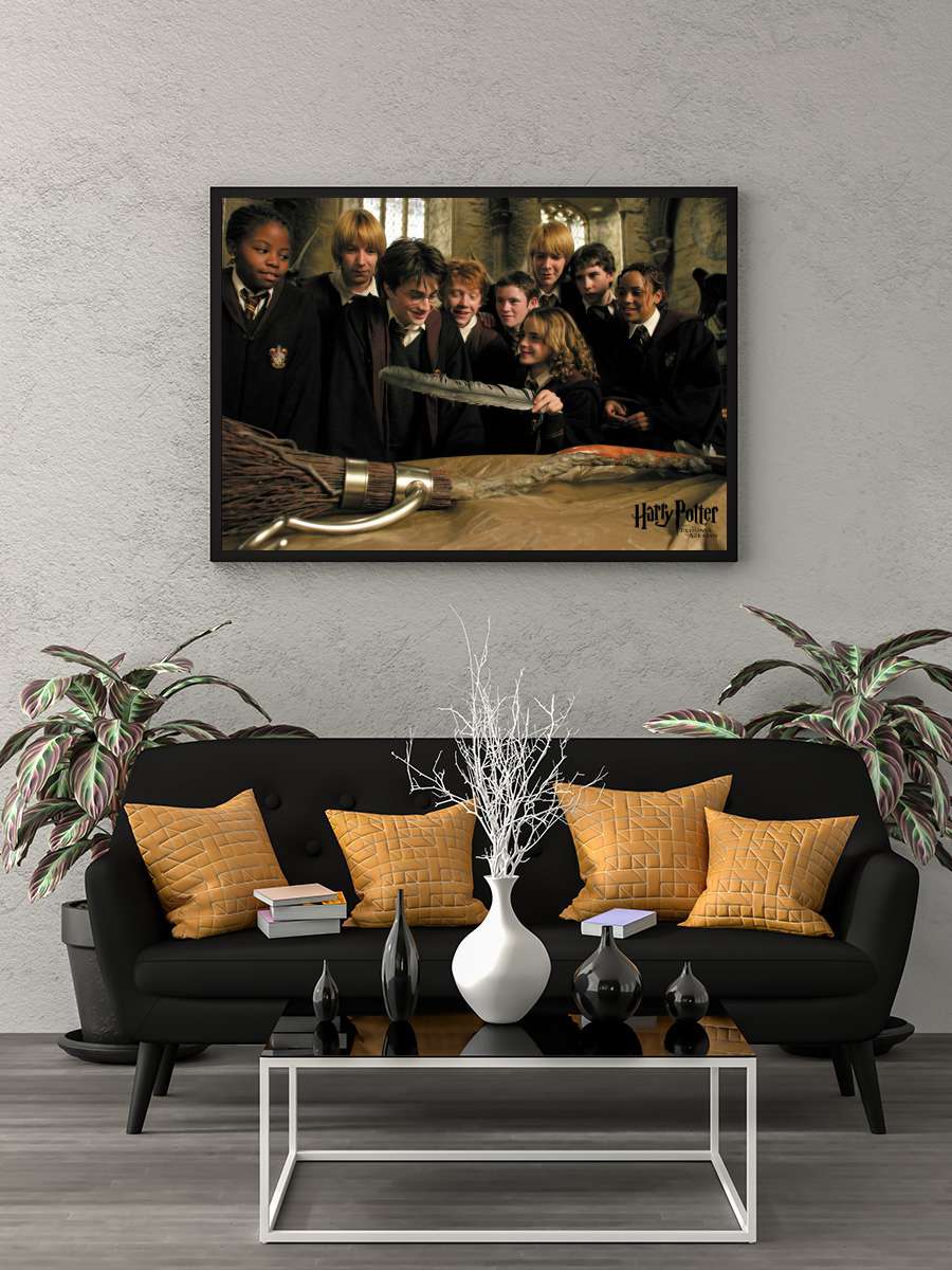 Harry Potter - Firebolt racing Film Poster Tablo Siyah Çerçeveli Yüksek Kalite Film Duvar Tablo