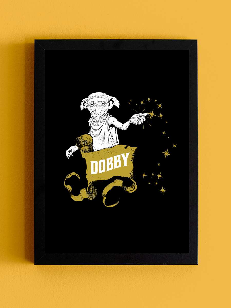 Harry Potter - Dobby Film Poster Tablo Siyah Çerçeveli Yüksek Kalite Film Duvar Tablo