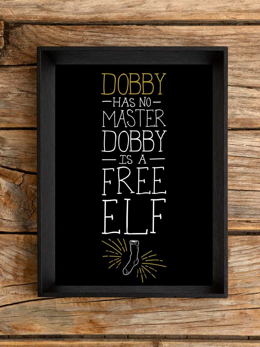 Harry Potter - Free Dobby Film Poster Tablo Siyah Çerçeveli Yüksek Kalite Film Duvar Tablo