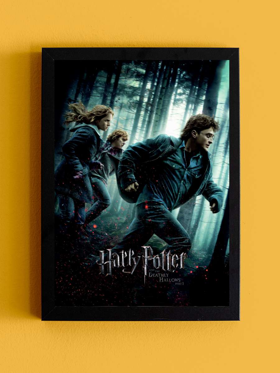 Harry Potter - Deathly Hallows Film Poster Tablo Siyah Çerçeveli Yüksek Kalite Film Duvar Tablo