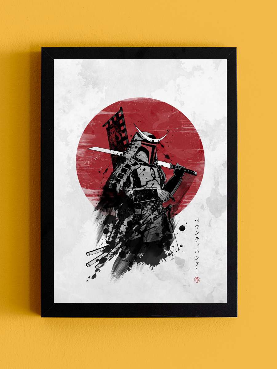 Mandalorian samurai Film Poster Tablo Siyah Çerçeveli Yüksek Kalite Film Duvar Tablo