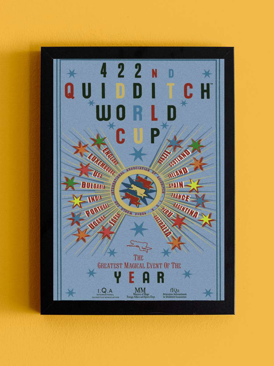 Harry Potter - Quidditch World… World Cup Film Poster Tablo Siyah Çerçeveli Yüksek Kalite Film Duvar Tablo