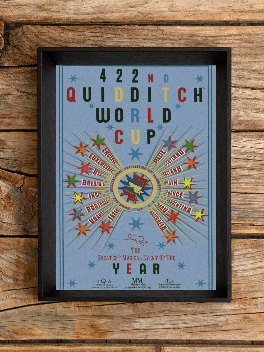 Harry Potter - Quidditch World… World Cup Film Poster Tablo Siyah Çerçeveli Yüksek Kalite Film Duvar Tablo