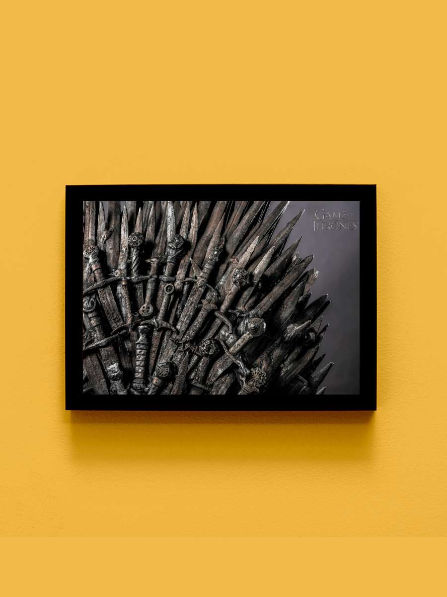 Game of Thrones - Iron throne Film Poster Tablo Siyah Çerçeveli Yüksek Kalite Film Duvar Tablo