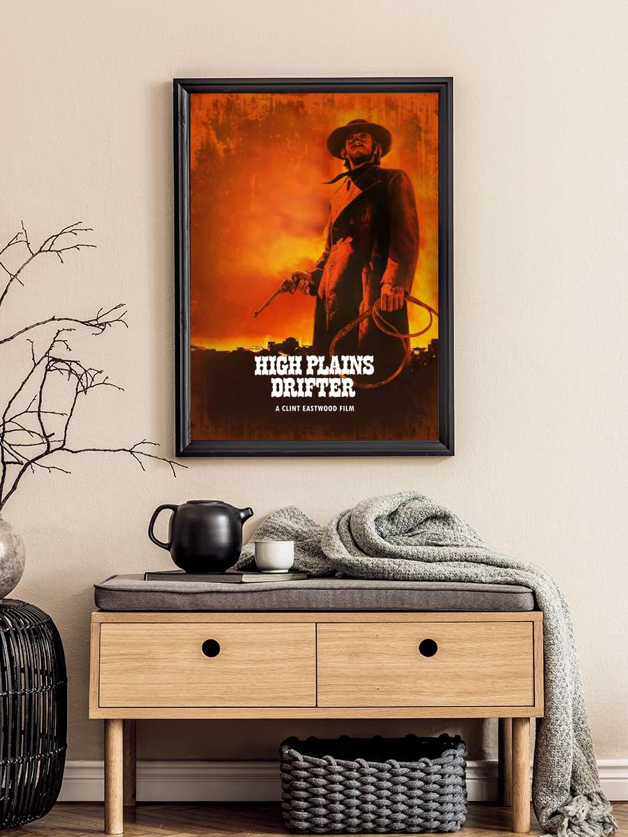 Cowboy Film Poster Tablo Siyah Çerçeveli Yüksek Kalite Film Duvar Tablo