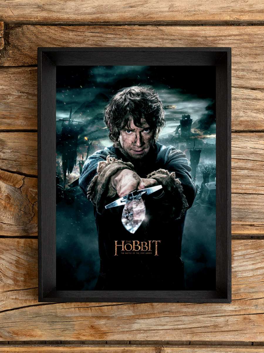 Hobbit - Bilbo Baggins Film Poster Tablo Siyah Çerçeveli Yüksek Kalite Film Duvar Tablo