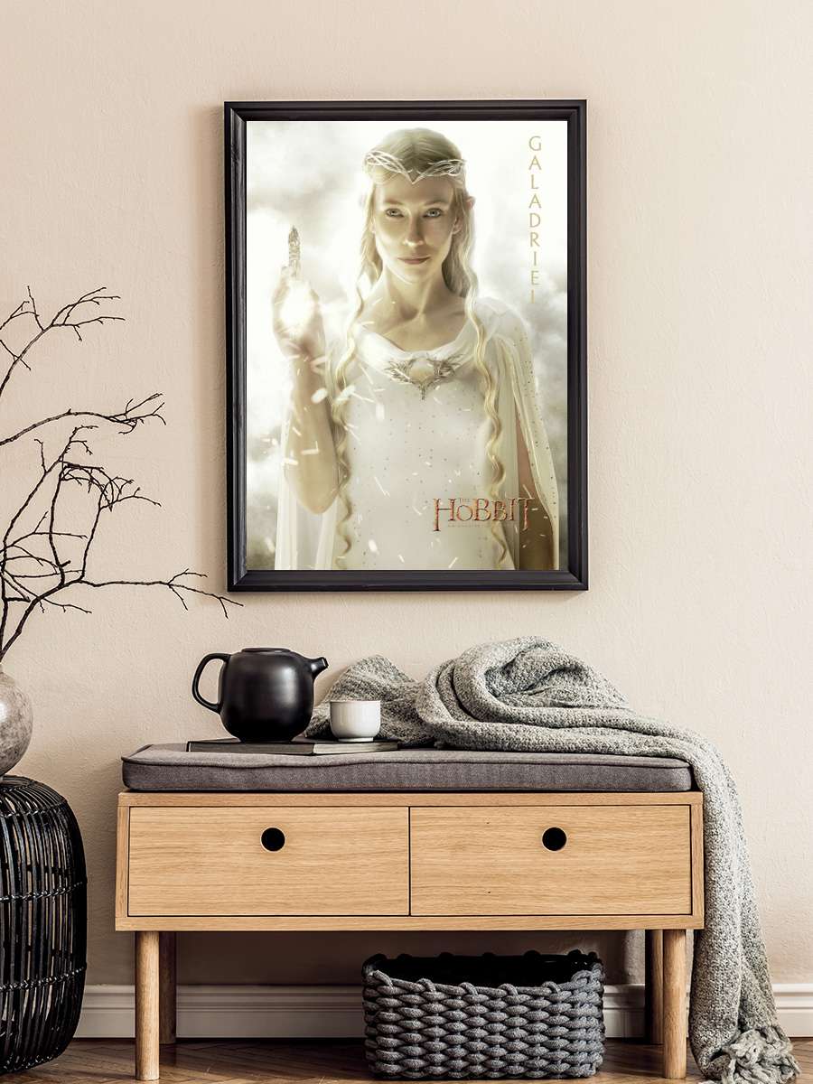 Hobbit - Galadriel Film Poster Tablo Siyah Çerçeveli Yüksek Kalite Film Duvar Tablo