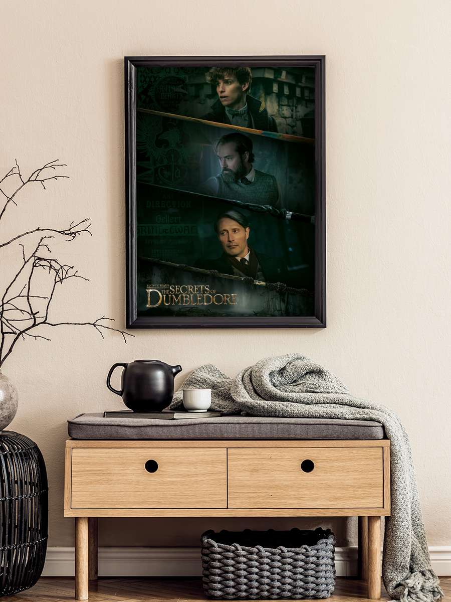 Fantastic Beasts: The Secrets of Dumbledore -… Film Poster Tablo Siyah Çerçeveli Yüksek Kalite Film Duvar Tablo