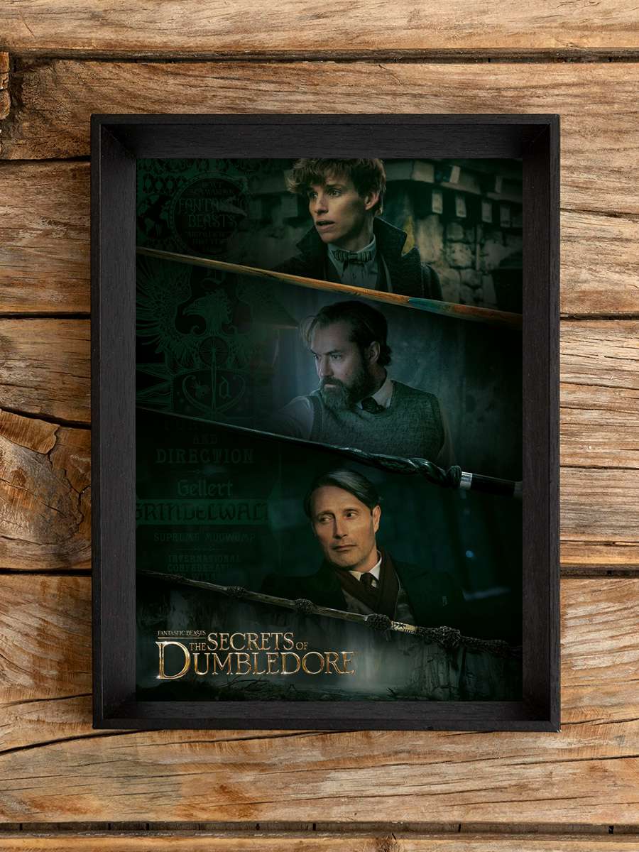 Fantastic Beasts: The Secrets of Dumbledore -… Film Poster Tablo Siyah Çerçeveli Yüksek Kalite Film Duvar Tablo