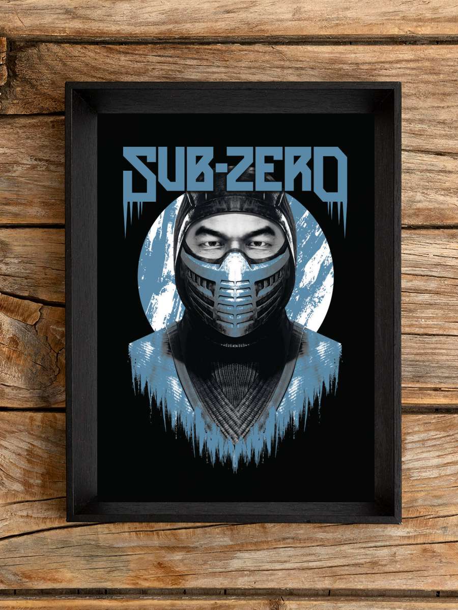 Mortal Kombat - Sub-Zero Film Poster Tablo Siyah Çerçeveli Yüksek Kalite Film Duvar Tablo