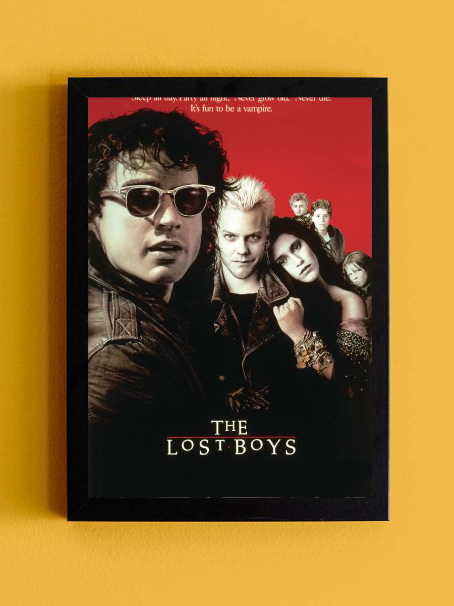 The Lost Boys - Cult Classic Film Poster Tablo Siyah Çerçeveli Yüksek Kalite Film Duvar Tablo