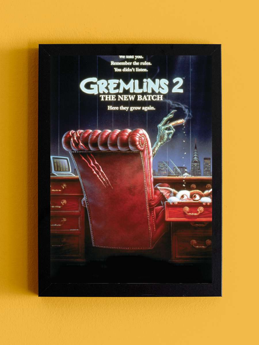 Gremlins - New Batch Film Poster Tablo Siyah Çerçeveli Yüksek Kalite Film Duvar Tablo