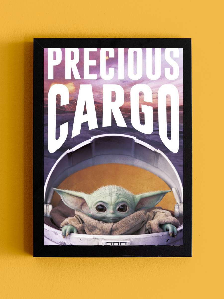 Star Wars: The Mandalorian - Precious Cargo Film Poster Tablo Siyah Çerçeveli Yüksek Kalite Film Duvar Tablo