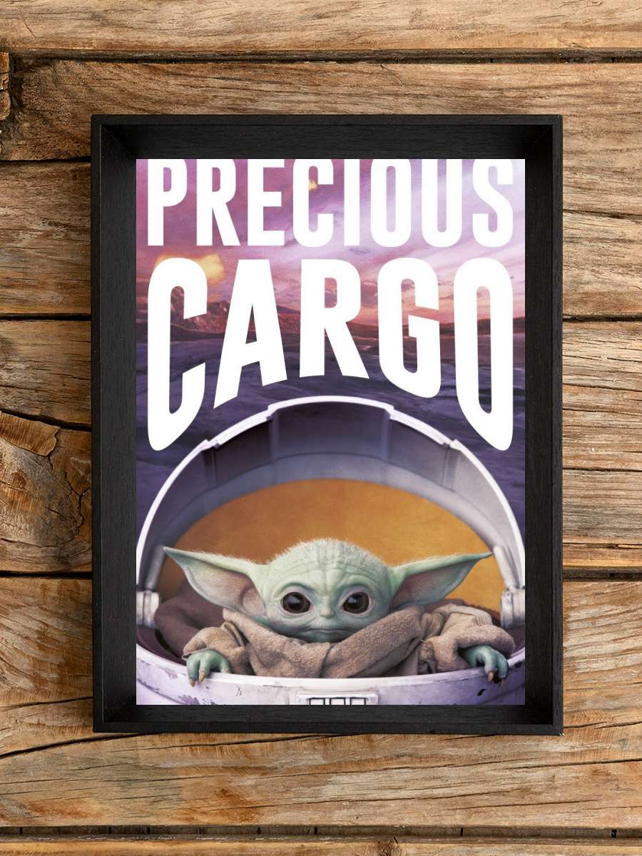 Star Wars: The Mandalorian - Precious Cargo Film Poster Tablo Siyah Çerçeveli Yüksek Kalite Film Duvar Tablo