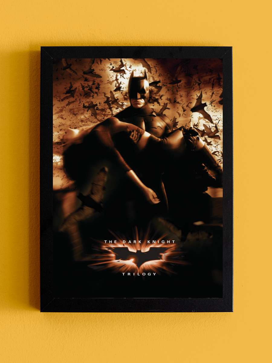 The Dark Knight Trilogy - Hero Film Poster Tablo Siyah Çerçeveli Yüksek Kalite Film Duvar Tablo