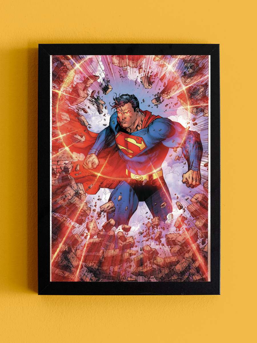 Superman Core - Power Film Poster Tablo Siyah Çerçeveli Yüksek Kalite Film Duvar Tablo